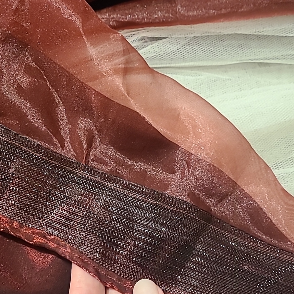 Sherri Hill satin dress V neck  spaghetti straps wine red sz 0 - Picture 13 of 13